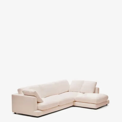 Sofá Gala 4 plazas con chaise longue - derecho beige 300 cm en Beige - Sillones y sofás, Uruguay | Kavehome