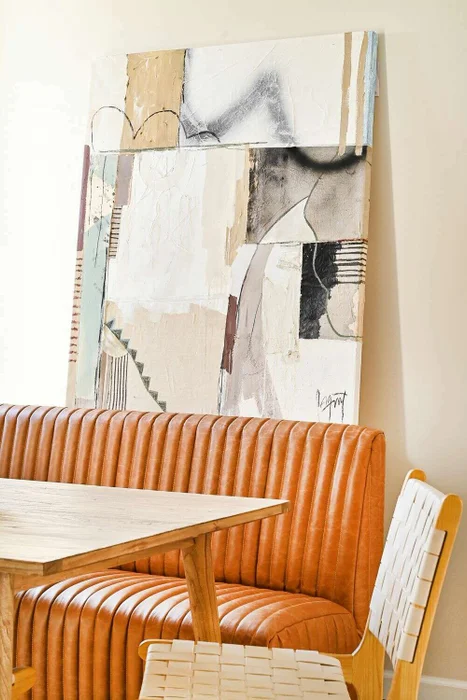SILLON DE COMEDOR FERRARO - CUERO ITALIANO CARAMELO - 1.53 MTS en Marrón - Sillones y sofás, Uruguay | La Iberica, vista 12