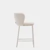 Taburete Ciselia de chenilla beige y acero beige altura 65 cm en Beige - Butacas, banquetas y puffs, Uruguay | Kavehome, vista 7 de 9