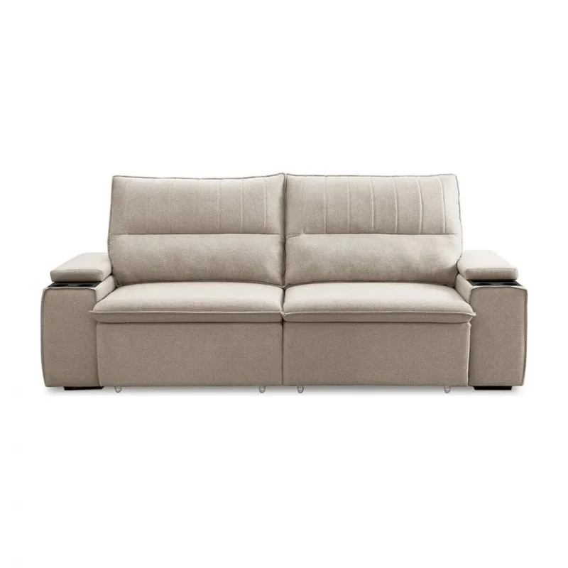 Sillón 3 Cuerpos Reclinable y Retráctil - Pavia - Beige en Beige - Sillones y sofás, Uruguay | Rústico Hogar, vista 3