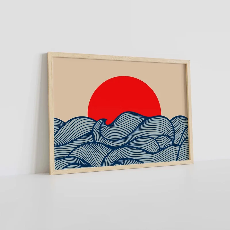 Japanese Sunset en Multicolor - Láminas, Uruguay | La Cuadrería, vista 3