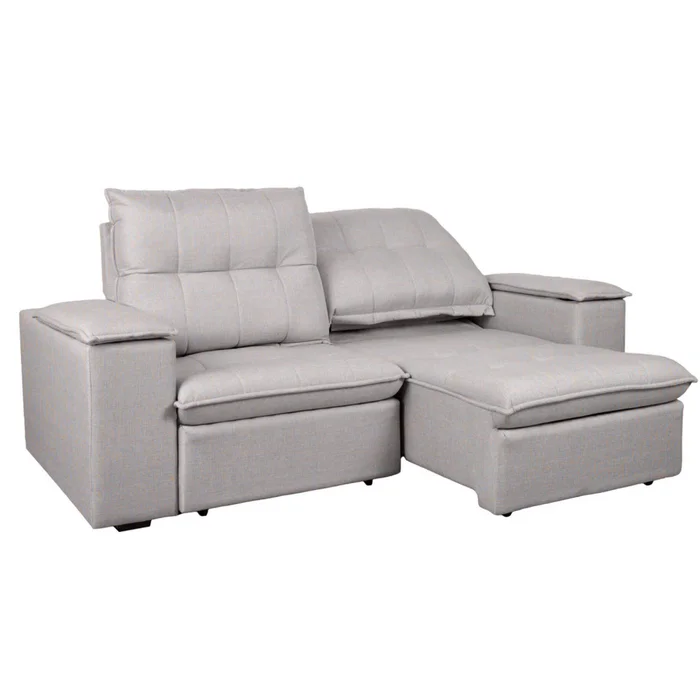 Sofa Retractil 3 Cuerpos Tela Gris Atlanta Gris Osc en Gris - Sillones y sofás, Uruguay | Divino, vista 5