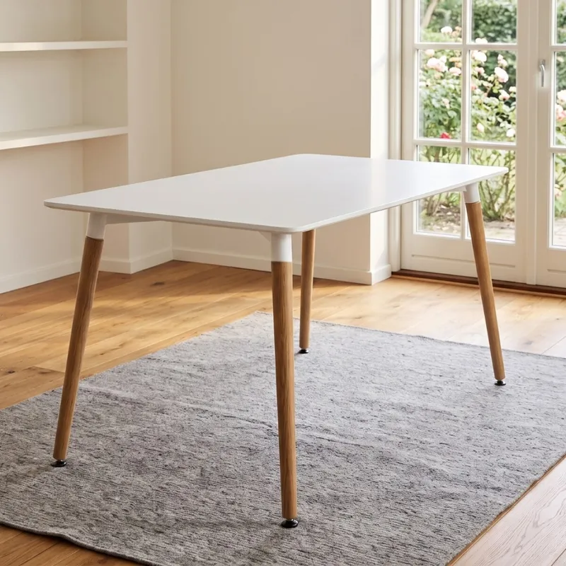 Mesa de Comedor 120x80 - Eames - Negro en Negro - Mesas de comedor, Uruguay | Rústico Hogar