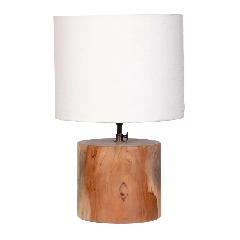Lámpara De Mesa Dune Iii Madera-de-teca Natural-beige Natural en Madera natural - Lámparas de mesa, Uruguay | Divino