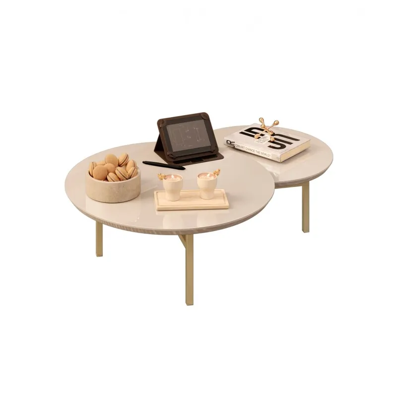 Mesa De Living MDF y Metal - Charlote - Blanco - Mesas de living, Uruguay | Rústico Hogar