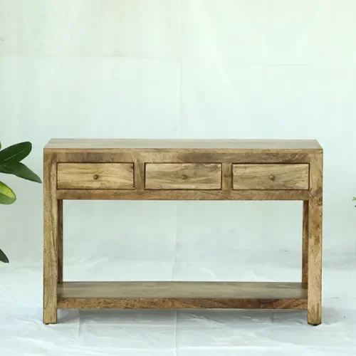 R27A Recibidor 120x36x76 en Madera natural - Aparadores y recibidores, Uruguay | Victoriana