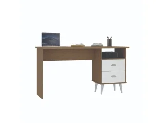 Escritorio 2 Cajones NOGAL/Negro en Marrón - Escritorios, Uruguay | Quesal, vista 16