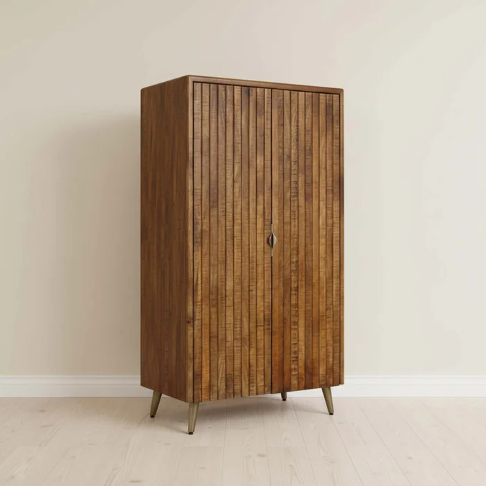 Placard 90cm 2 Puertas Madera Marron Renee en Marrón - Roperos y placares, Uruguay | Divino