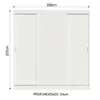 Ropero Placard Matrimonial Reno 180CM Pareja con 1 Espejo 3 Puertas Co - Roperos y placares, Uruguay | Balton, vista 24 de 24