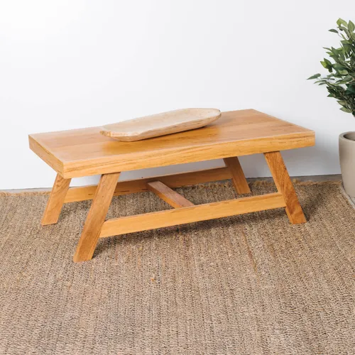 MESA RATONA FORMOSA ANG 120x60 en Madera natural - Mesas de living, Uruguay | Fundamento Muebles