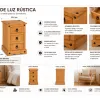 Mesa de Luz 3 cajones Cera/Blanca LINEA CORONA MADERA - Mesas de luz, Uruguay | Que Sal Muebleria, vista 1 de 7
