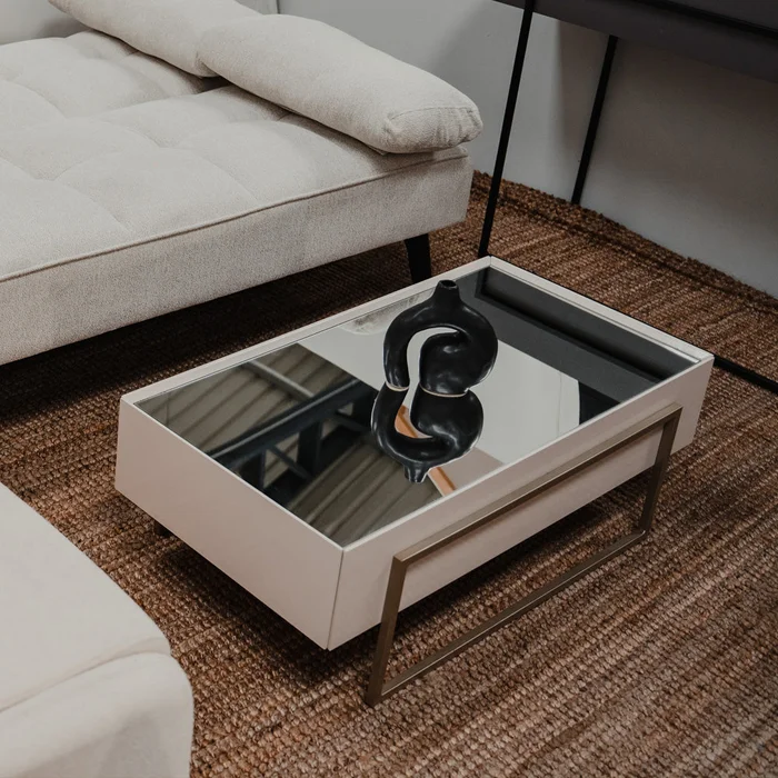 Mesa de Living Vidrio y Metal - Línea París - Verde - Mesas de living, Uruguay | Ecowood, vista 2