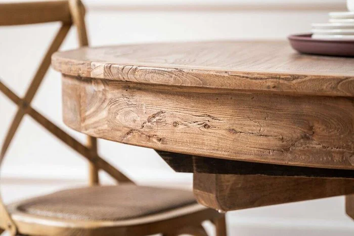 MESA COMEDOR EXTENSIBLE - 1.20 A 1.70 MTS - OLMO en Madera natural - Mesas de comedor, Uruguay | La Iberica, vista 9
