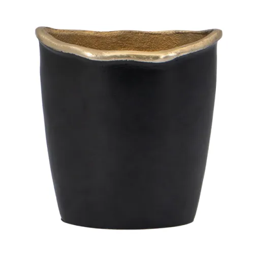 POTE METAL NEGRO en Negro - Jarrones, Uruguay | Sentido Jose Ignacio