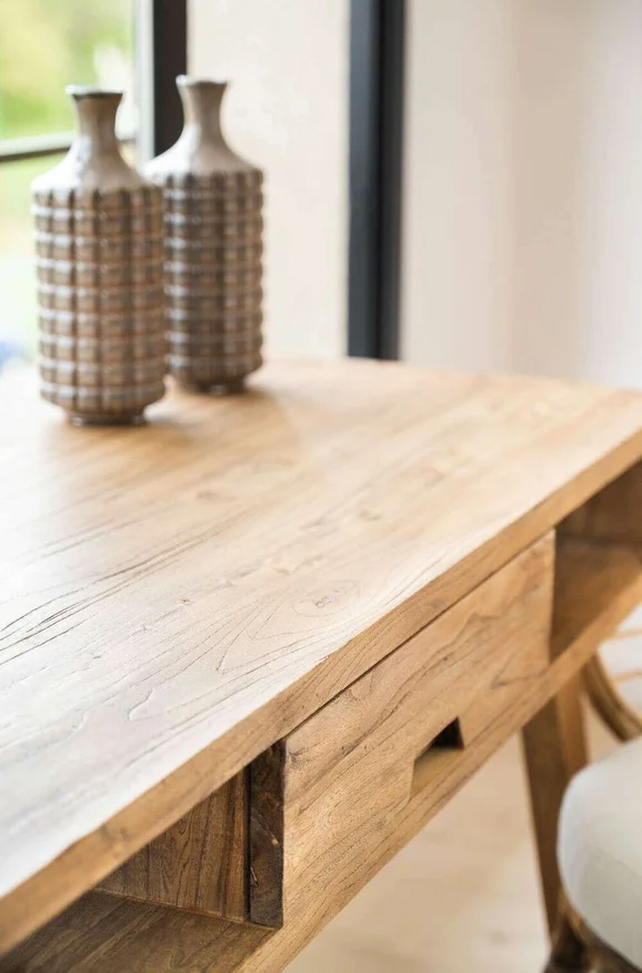 ESCRITORIO NORDICO - OLMO NATURAL en Madera natural - Escritorios y sillas de escritorio, Uruguay | La Iberica, vista 2