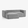 Sofá Blok 2 plazas chaise longue izquierdo pana gris 240 cm en Gris - Sillones y sofás, Uruguay | Kavehome, vista 1 de 10
