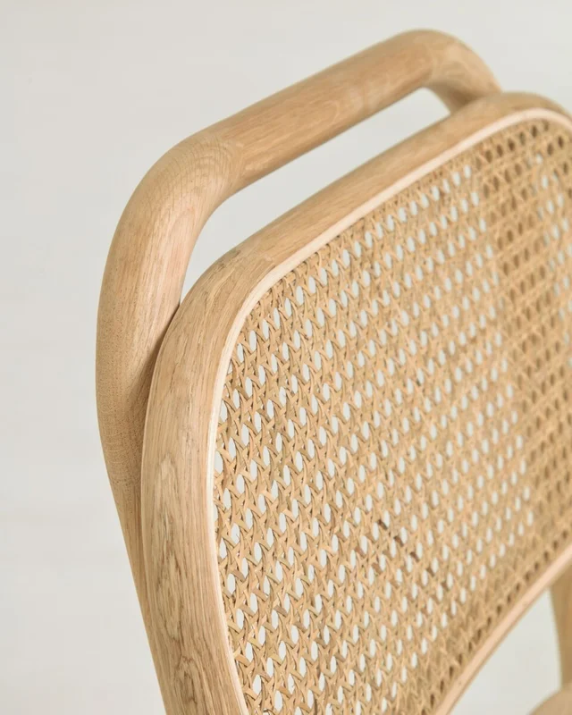 Silla Doriane de madera maciza - de roble acabado natural y asiento de tela en Madera natural - Sillas, Uruguay | Kavehome, vista 6