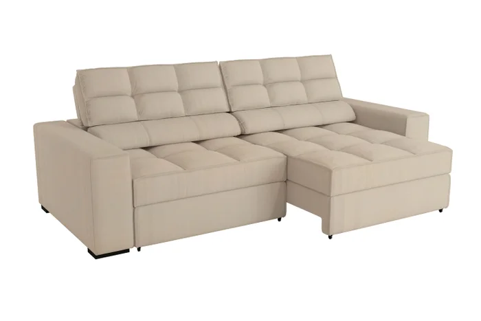 SOFA DELUXE 2.70CM RETRACTIL RECLINABLE 6 POSICIONES en BOUCLE GRIS A056 - Sillones y sofás, Uruguay | Balton, vista 9