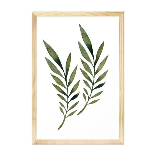 Cuadro / Lámina enmarcada 30x40CM Hojas y Plantas 3 - Decoración de pared, Uruguay | Alta Gracia Deco