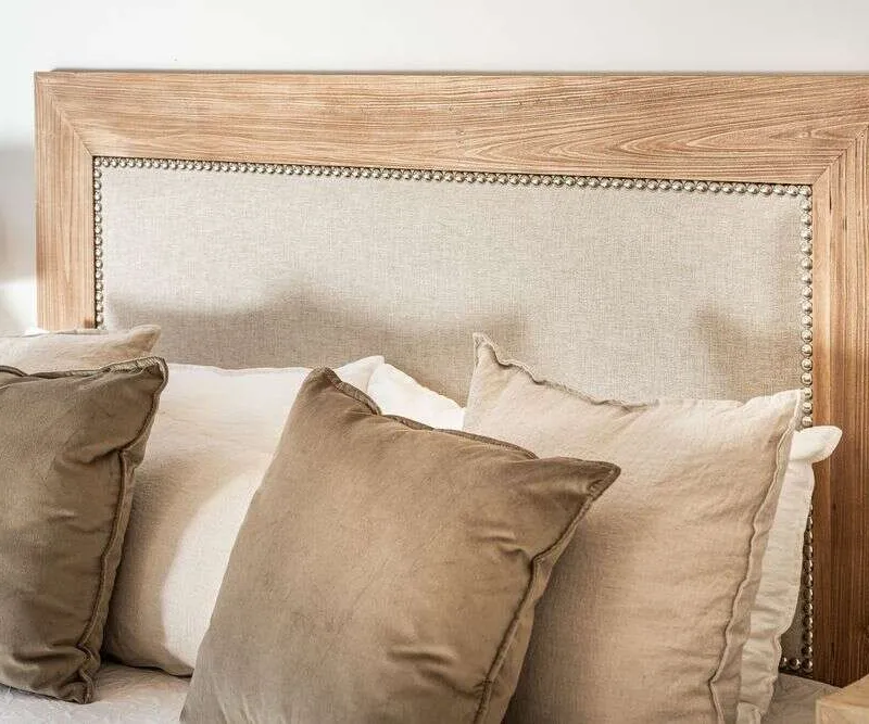 RESPALDO TERRA - ALAMO Y LINO ANTIMANCHAS - 1.90 MTS en Madera natural - Respaldos de cama, Uruguay | La Iberica