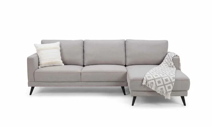Sofa con Chaise MORGAN - Gris en Gris - Sillones y sofás, Uruguay | Finkel