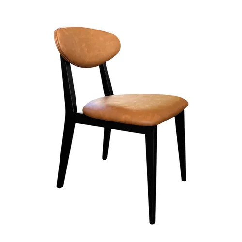 SILLA COMPASS MADERA NEGRA TELA 2049 49,5X58X82,5H en Negro - Sillas, Uruguay | Vinibel