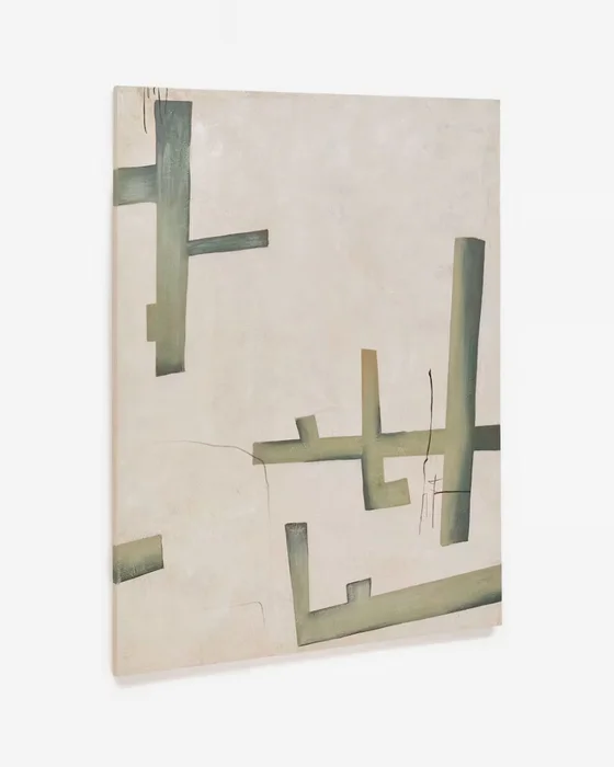 Lienzo abstracto Fida verde - 180 x 140 cm en Verde - Decoración de pared, Uruguay | Kavehome