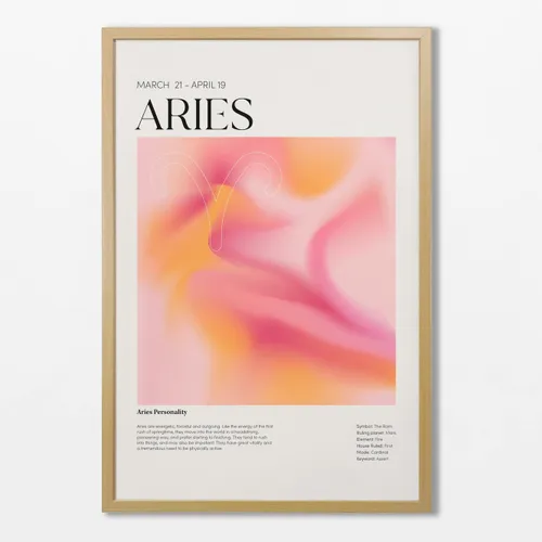 Signo Aries en Multicolor - Láminas, Uruguay | La Cuadrería
