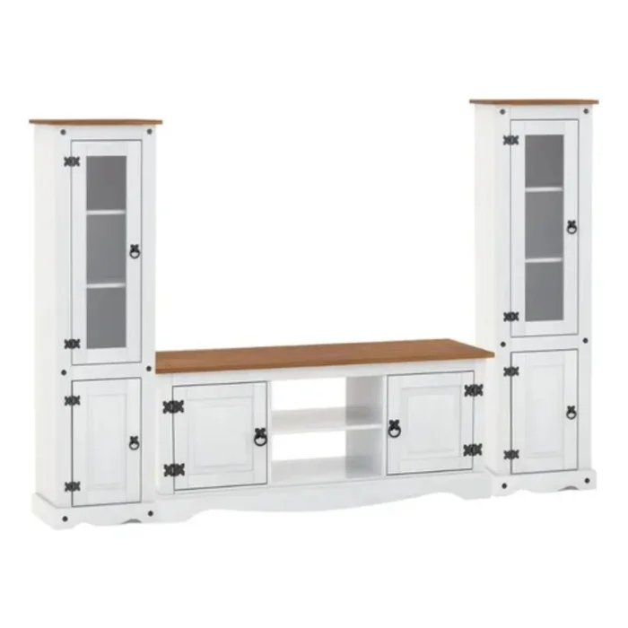 Promo Rack de TV + Paneleros Linea Naturale - Blanco en Blanco - Muebles para TV, Uruguay | La Cueva Muebles, vista 4