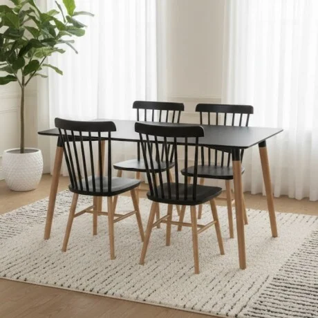 Mesa Eames Rectangular - Negro en Negro - Mesas de comedor, Uruguay | La Cueva Muebles, vista 8