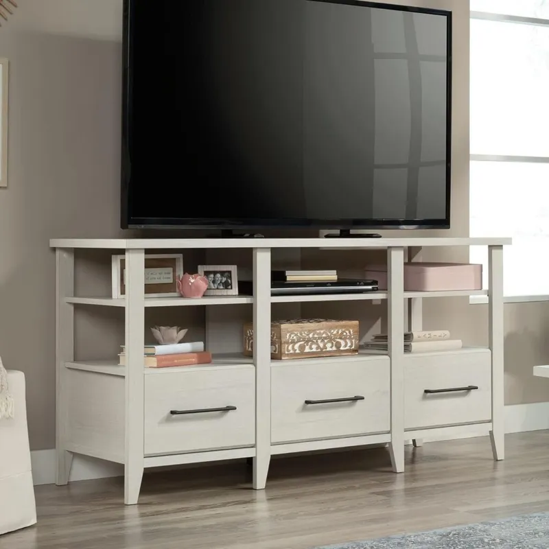 Rack para TV 60" - Sauder - Linea Summit Station en Gris - Muebles para TV, Uruguay | Rústico Hogar