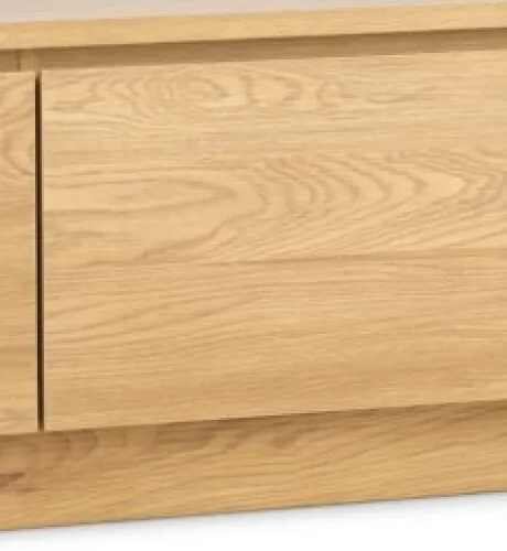 Mueble TV LIMFJORDEN 2 cajones 1 puerta roble en Madera natural - Muebles para TV, Uruguay | JYSK