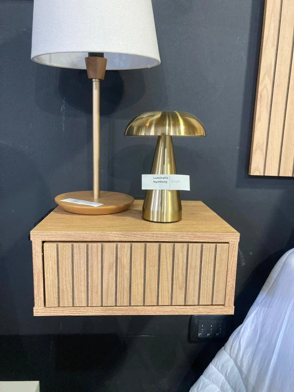Mesa de Luz Aerea Capri - Olmo en Madera natural - Mesas de luz, Uruguay | Berna Home, vista 8