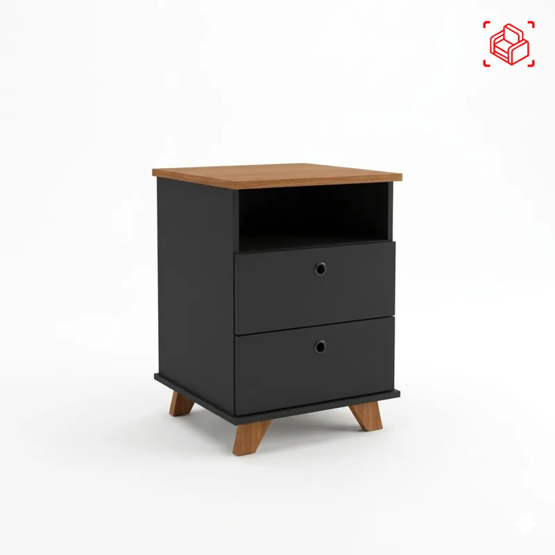 Cajonera Mdf Marron Sky en Gris - Bibliotecas, Uruguay | Divino, vista 9