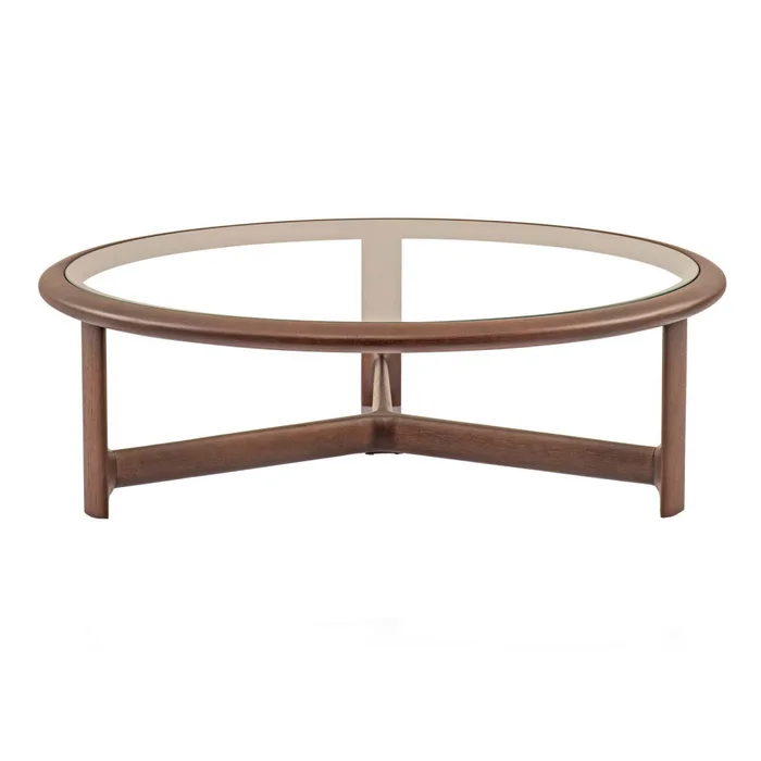 Mesa Ratona Madera-y-vidrio Marron Donatella G Cacao en Marrón - Mesas de living, Uruguay | Divino, vista 2