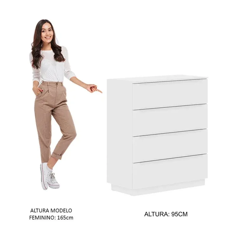 Comoda 4 Cajones en Madera natural - Cómodas, Uruguay | Balton, vista 9