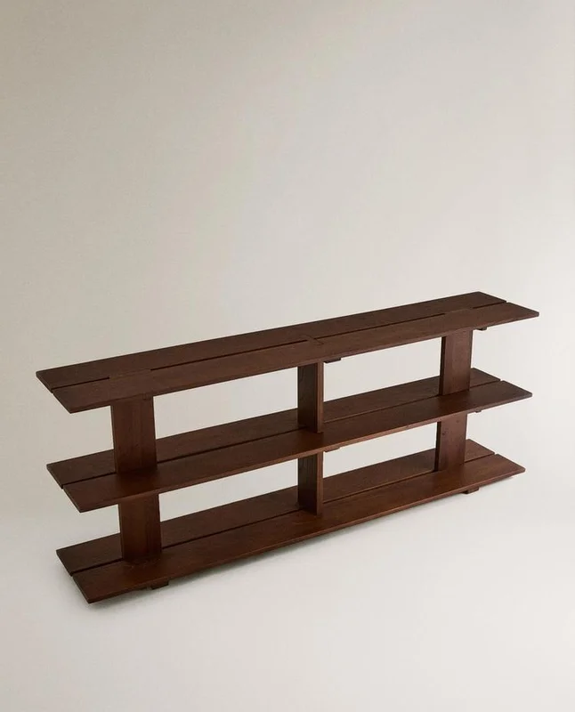 ESTANTERÍA MADERA OLMO TRES BALDAS en Marrón - Estantes y repisas, Uruguay | Zara Home, vista 3