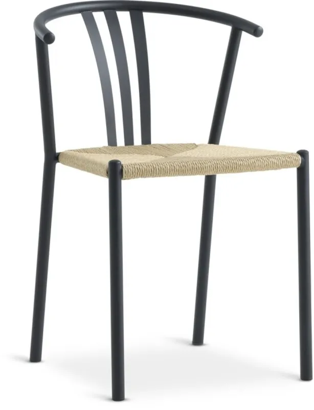 Silla de comedor JYDERUP negro/natural en Gris - Sillas, Uruguay | JYSK