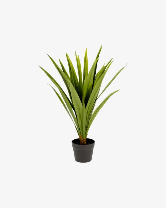 Planta artificial Yucca con maceta negro 80 cm en Verde - Macetas, Uruguay | Kavehome