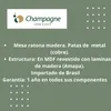 MESA LATERAL - MADERA CLARA - PATAS COBRE en Madera natural - Mesas de living, Uruguay | Champagne Home, vista 2 de 3