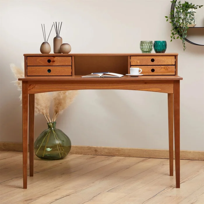 Escritorio 110cm Milan - Madera Maciza en Madera natural - Escritorios, Uruguay | Balton, vista 12