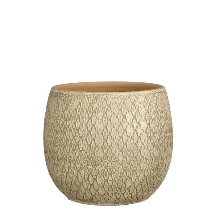 Maceta Small Terracota Natural-beige Madeira en Beige - Jarrones, Uruguay | Divino