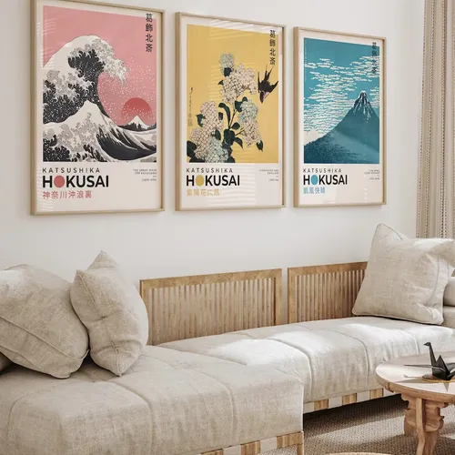 Hokusai - Tríptico N.02 - Láminas, Uruguay | La Cuadrería