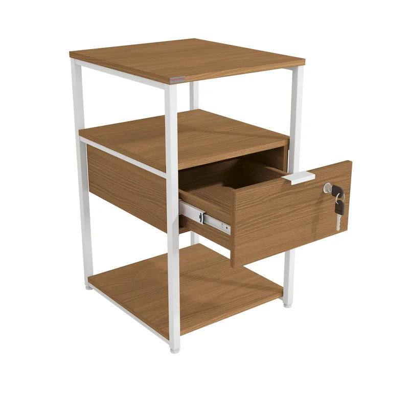 Estante Auxiliar Con Cerradura - Linea Industrial en Madera natural - Bibliotecas, Uruguay | Balton, vista 9