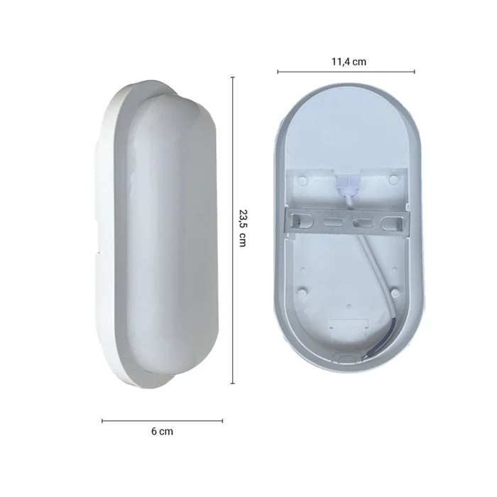 Tortuga Oval LED 15W Blanco Luz Cálida en Blanco - Lámparas colgantes, Uruguay | Serlux, vista 5