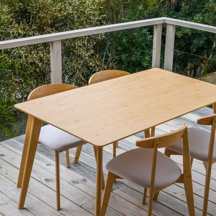 Mesa Livorno en Madera natural - Muebles, Uruguay | Uruguay Bamboo, vista 2