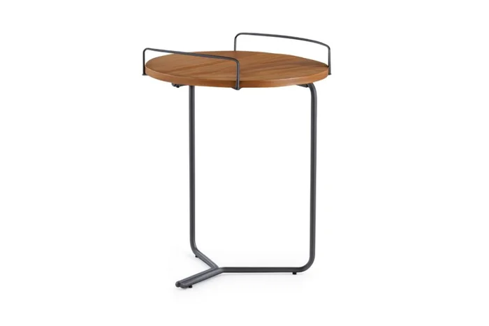 MESA APOYO - ROBLE CLARO - PATA GRAFITO en Madera natural - Mesas de living, Uruguay | Champagne Home