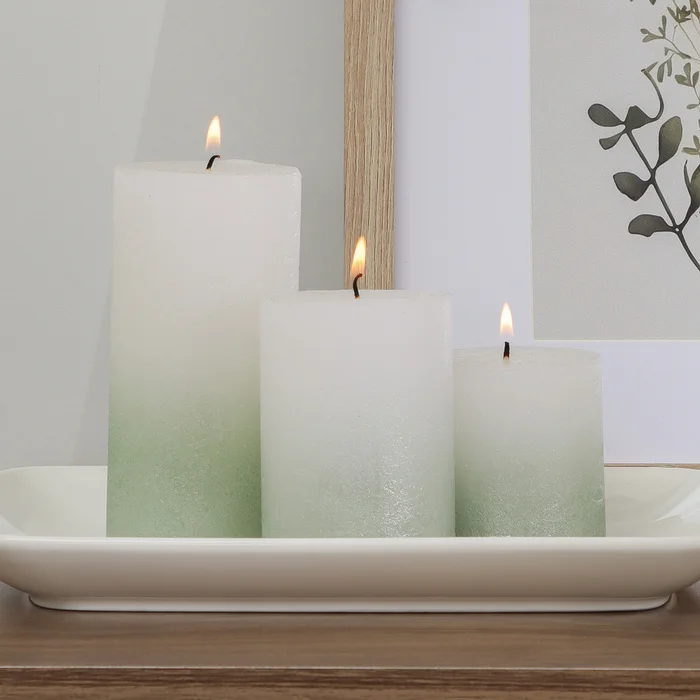 Vela Degrade 6,5×13,5 en Verde - Velas y Portavelas, Uruguay | Tiendas Montevideo