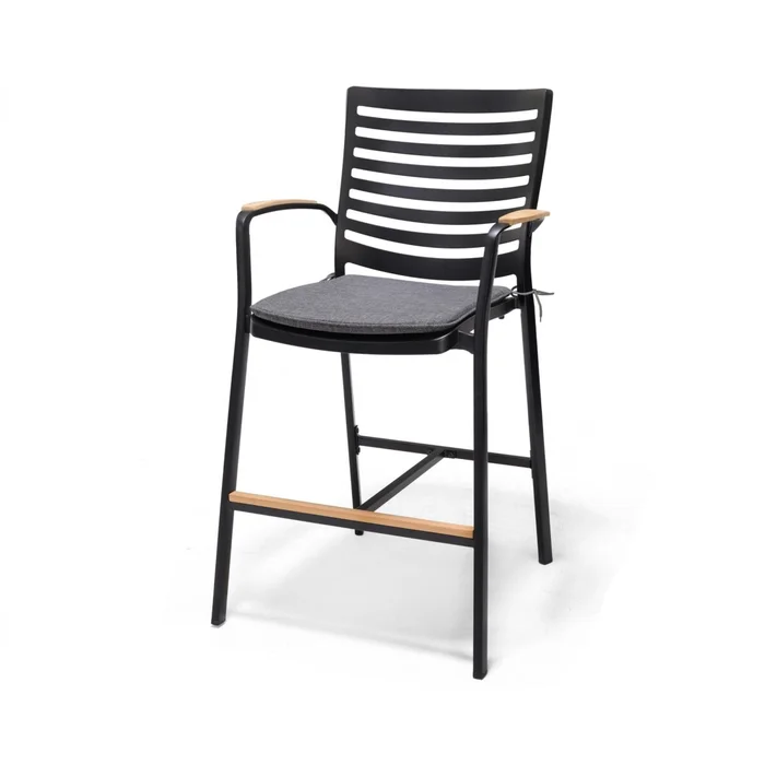 Silla de Bar - Portals - Negro en Negro - Muebles para el exterior, Uruguay | Rústico Hogar