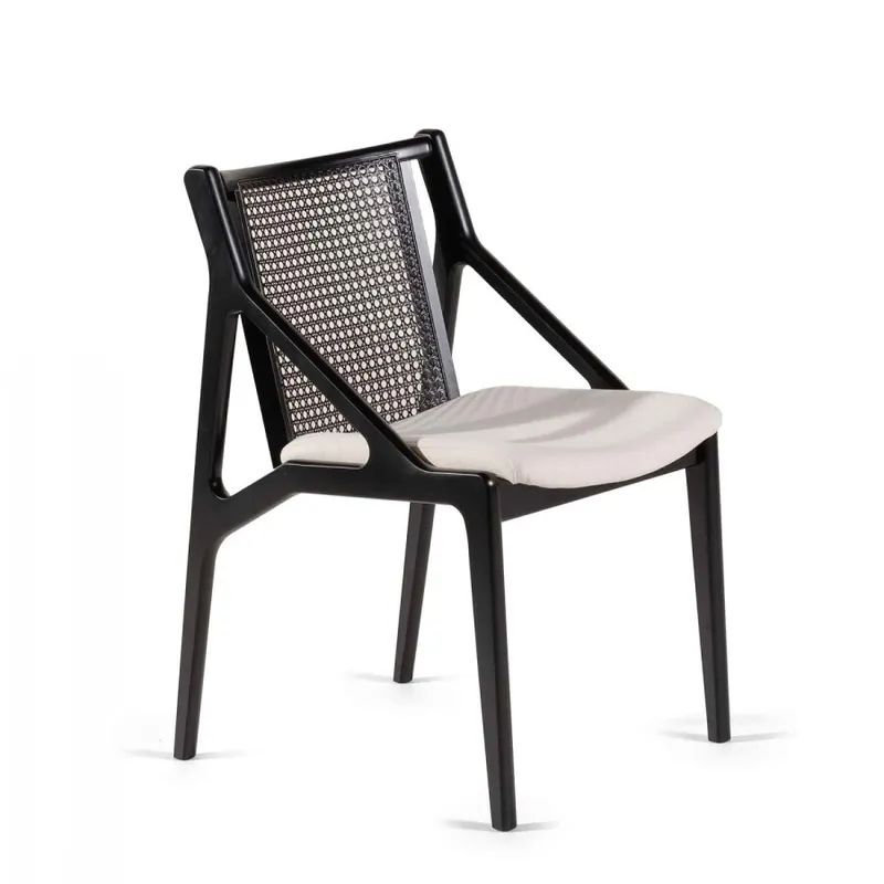 SILLA RAGNAR MADERA NEGRA Y TELA - Sillas, Uruguay | Vinibel